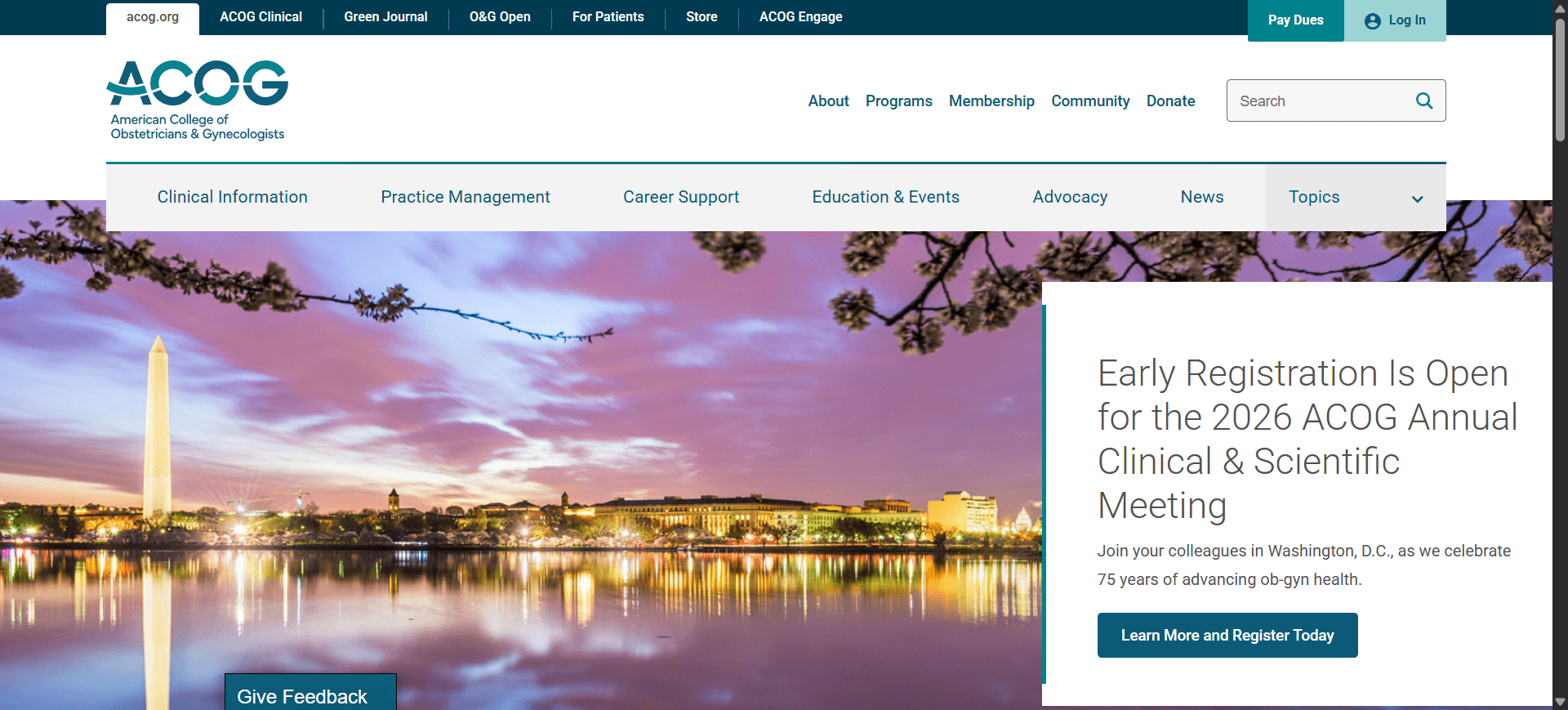 American College of Obstetricians and Gynecologists (ACOG)