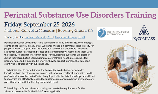 Perinatal Substance Use Disorders Training