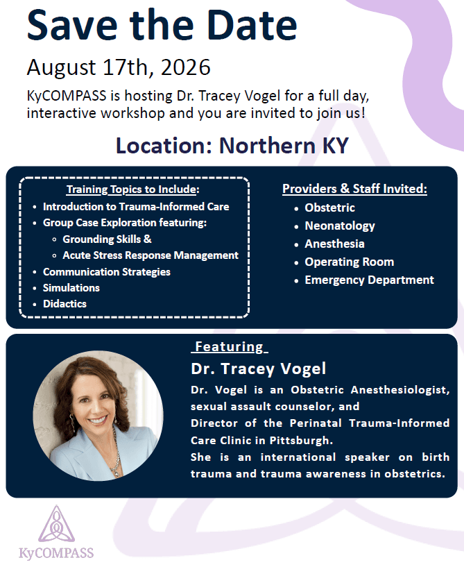 Save the Date image for Dr. Vogel Trauma Training for healthcare professionals